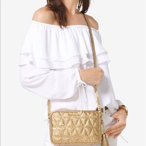 NWOT Michael Khors ruffle blouse